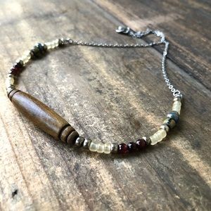 Patriotic Americana Short Gemstone Necklace